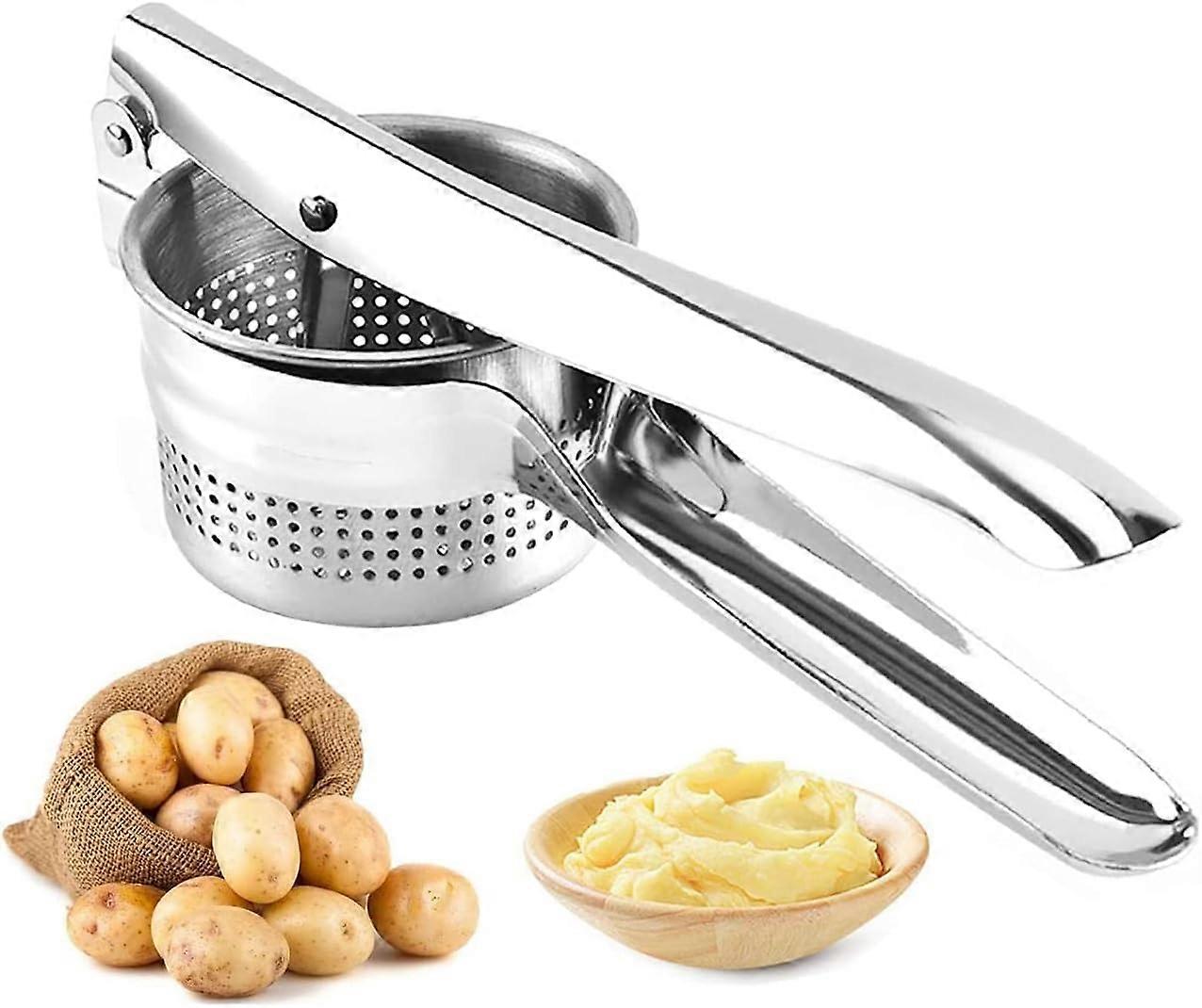 Stainless steel potato press Potato masher with perforated disc