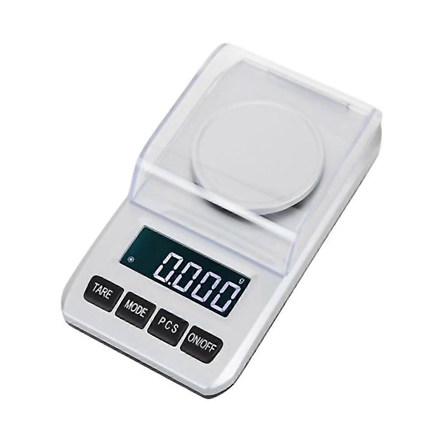 For 50g mini portable electronic scale 0001g high precision bag White