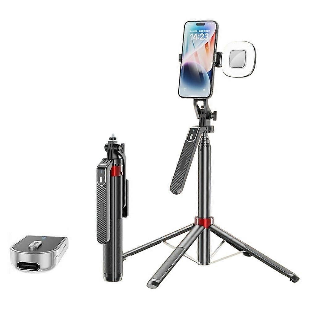 P185mini Portable Bluetooth-Compatible Selfie Stick Extendable Smartphone Four-leg Stand with 1