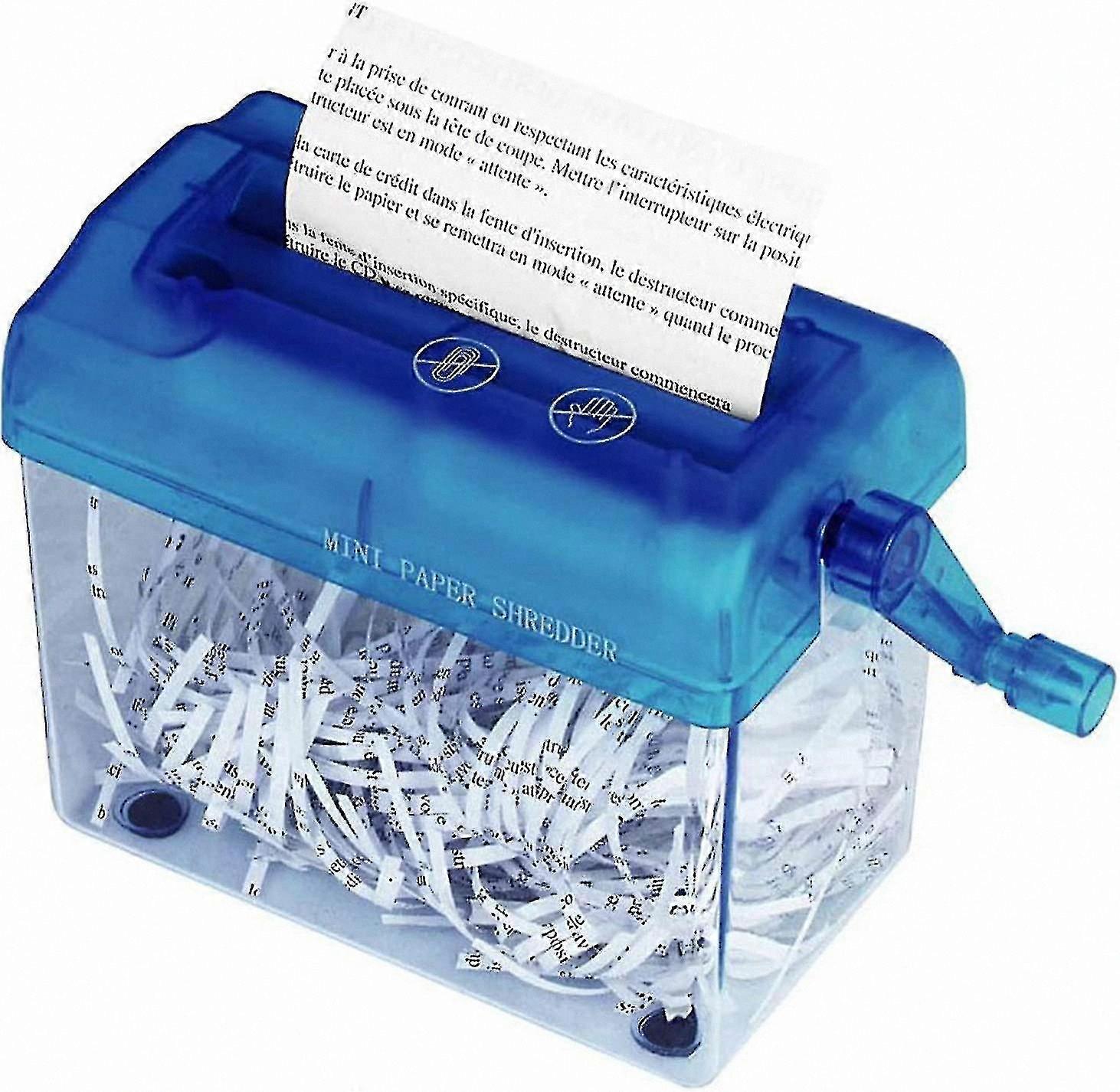 Manual Hand Crank Paper Shredder for Office Home School Use Small Portable Shredder for Documents Notes Letters Invoices