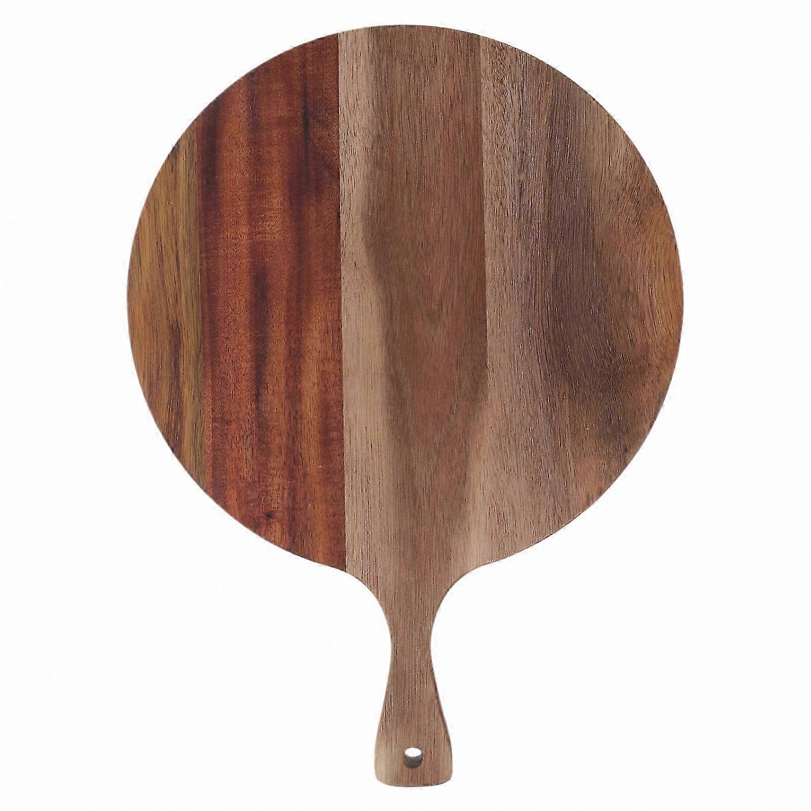 Wooden Cutting Board with Handle for Meat, Steak, and Vegetable Preparation in Kitchen