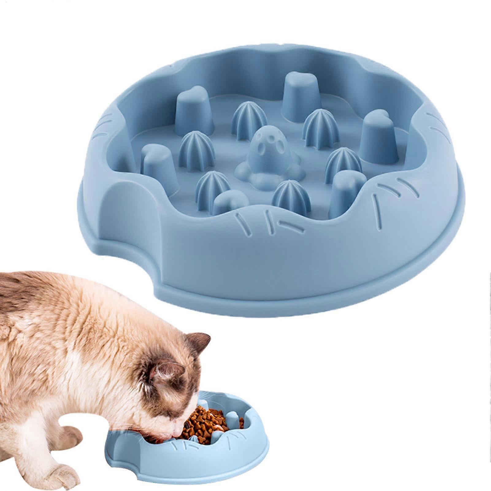 Slow Feeder Cat Bowl - Anti-Slip Puzzle Feeder for Healthy Eating, Suitable for Small to Large Pets, Diet Control