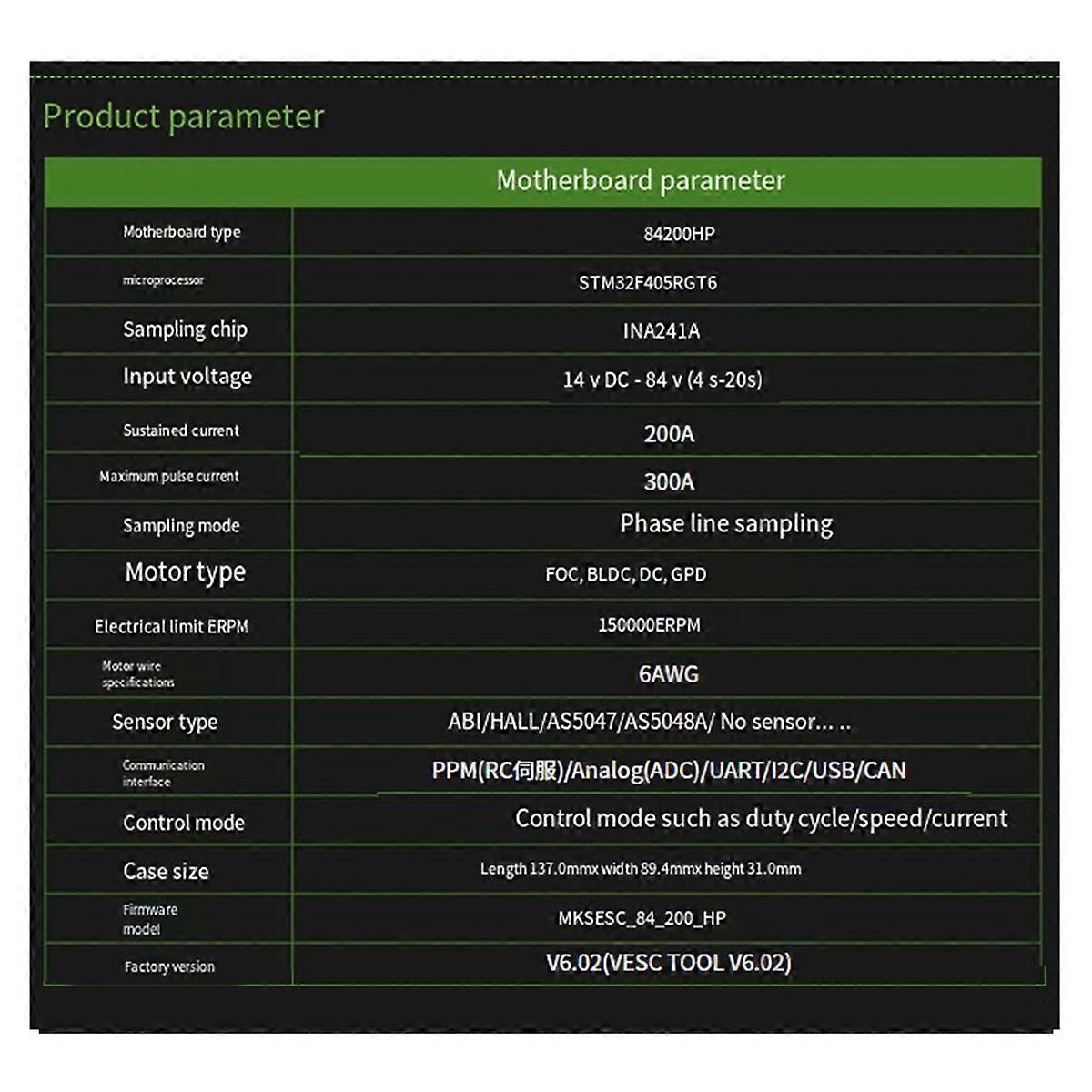 Makerbase VESC 84200HP 84V 200A High Current with Alu PCB
