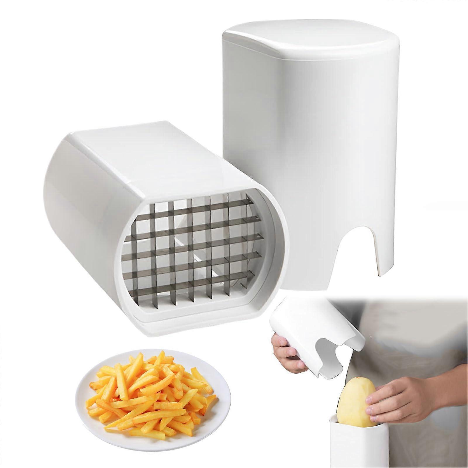 Stainless Steel French Fry Cutter Manual Potato Chipper for Home Kitchen With Adjustable Vegetable Cutting Settings