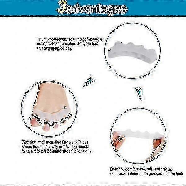 2pcs Hallux Valgus Toe Spreader Separates Toes Toes Support Toe Separator - WEI KE