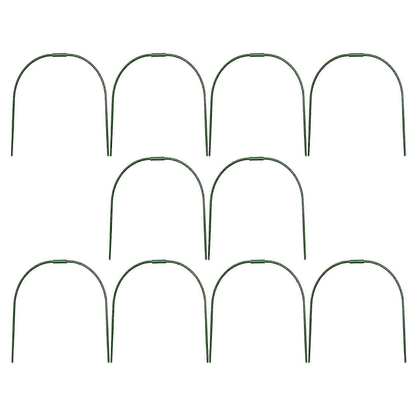 Garden Hoops For Raised Beds 10-Pack Rust-Proof Coating Plant Stakes Greenhouse Tunnel Hoop Netting Frost Protection