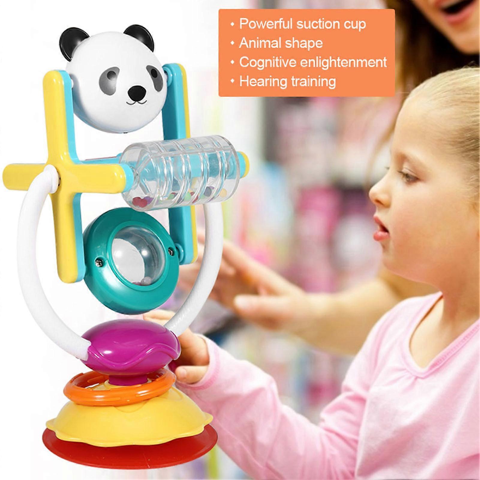 Rotating Colorful Baby Rattle Suction Handbell Toy 19x11.5x10cm