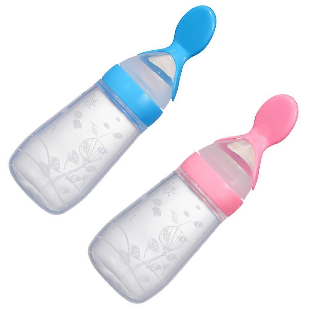 Cereal Dispenser Infant Feeding Containers for Bottle for Baby Hygienic Lids Food Dispensing 2Pcs