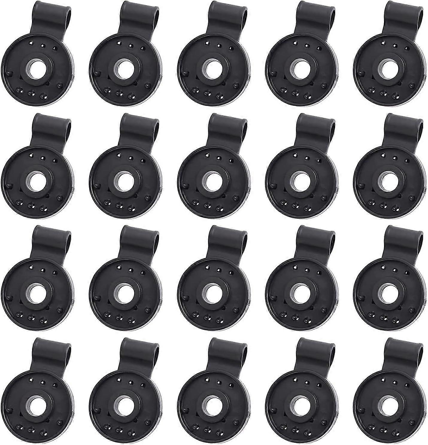 20PCS Shade Cloth Plastic Clips, Round Plastic Black Clips for Shade Netting, Garden Shade Cloth, Sun Shade Net, Anti Bird Netting, Greenhouse Film Sh