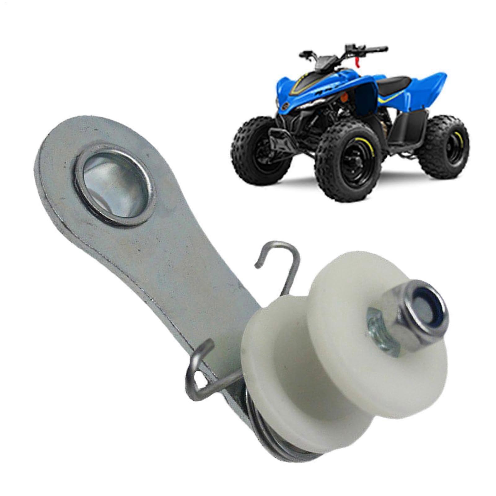 Motorcycle Chain Tensioner Drive Chain Adjuster Wheel Replacement Roller White Compatible with Most Models