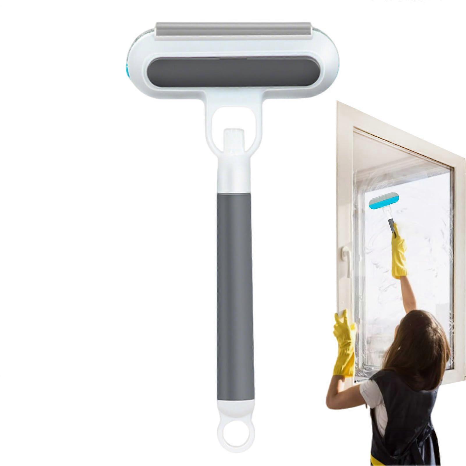 Pet Hair Removal Tool, Washable Furniture Brush, Reusable Carpet Scraper with BuiltIn Cleaning Brush, Grey