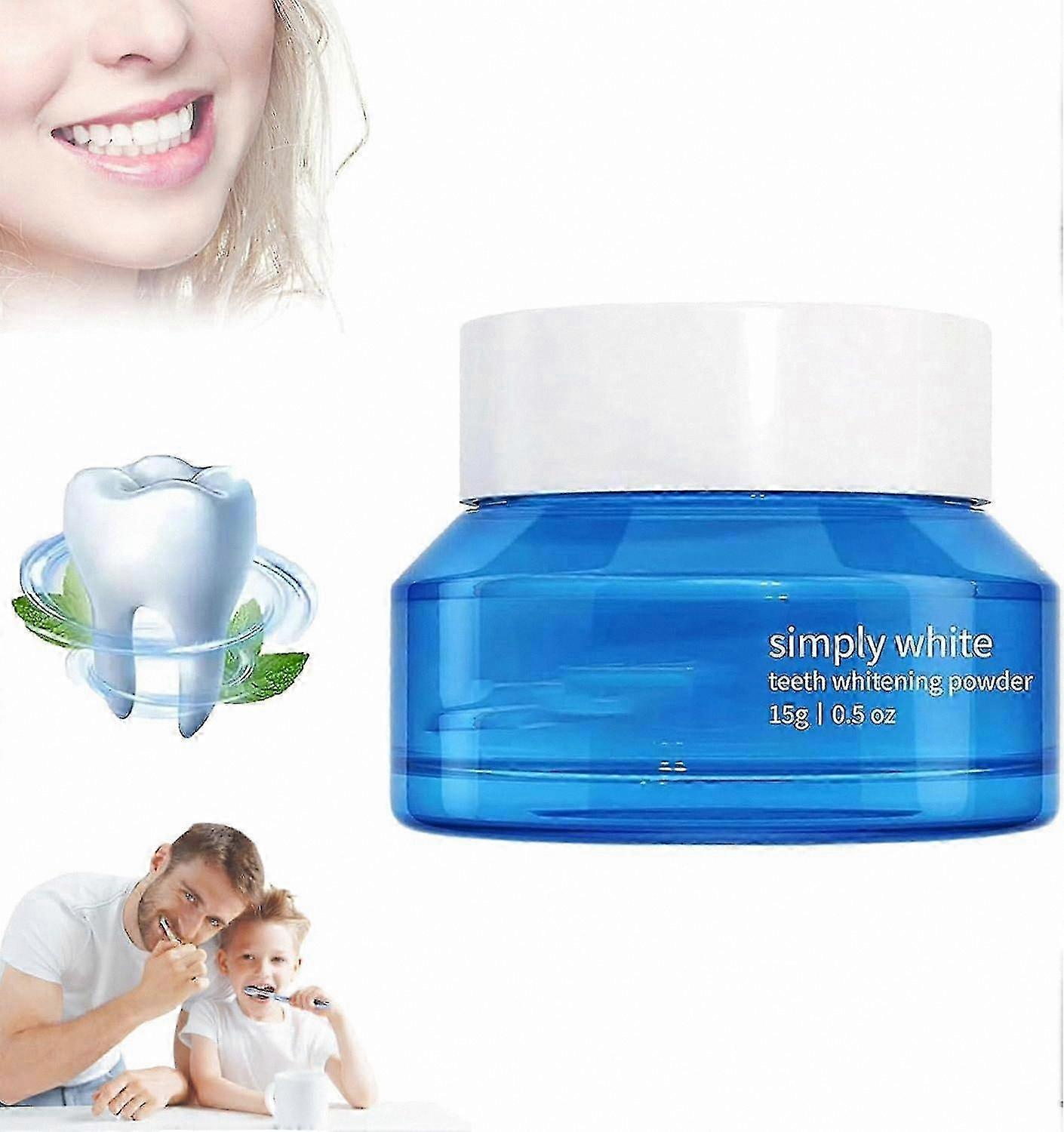 Natural Teeth Powder for Stain Removal, Instant Whitening Solution, No Sensitivity Formula, Cleansing Oral Care Essential