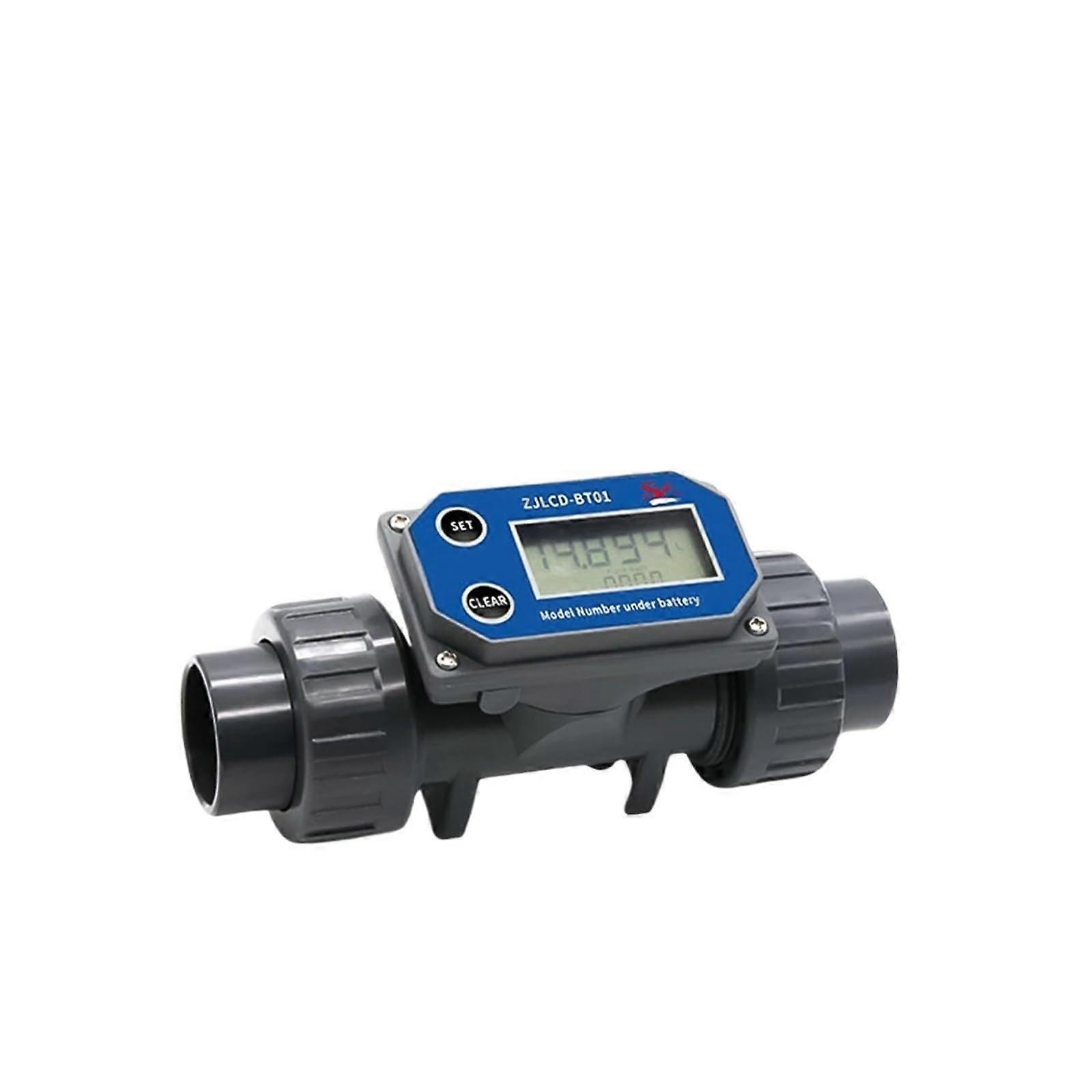 Water Flow Sensor Digital Turbine Flow Meter With LCD Display, PVC Pipe Flow Meter For Farm Irrigation DN25/40/50