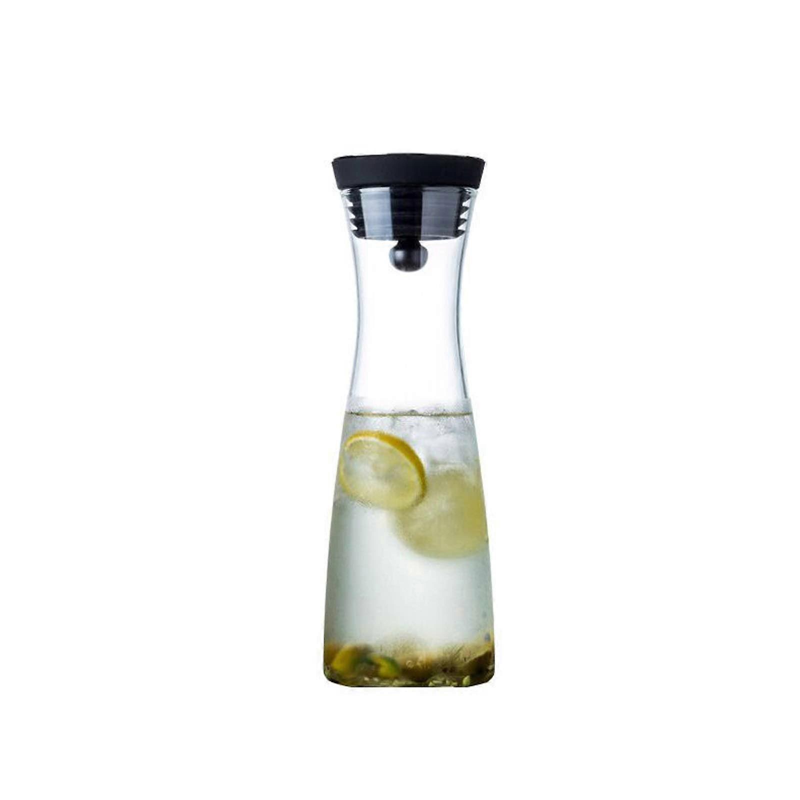 Iced Tea Pitcher Large Capacity Glass Borosilicate With Lid, HeatResistant for Ice Tea and Juices