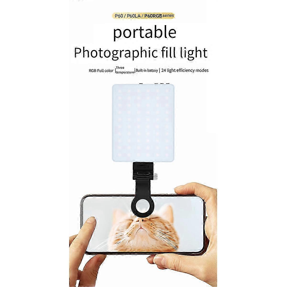 RGB LED Phone Selfie Light Rechargeable Video Fill Light