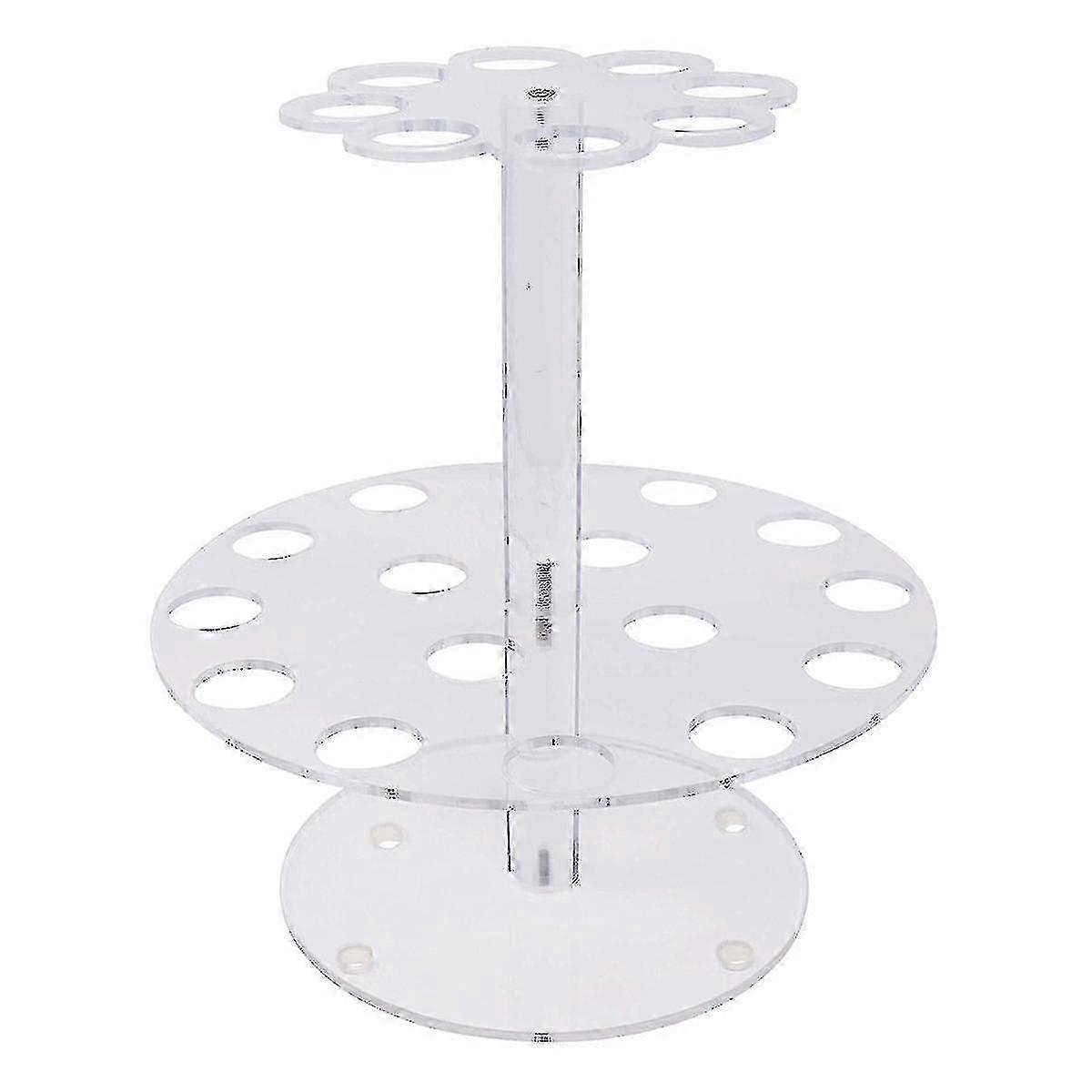 Double Layers 24 Holes Ice Cream Cones Holder Stand Decoration Baki...