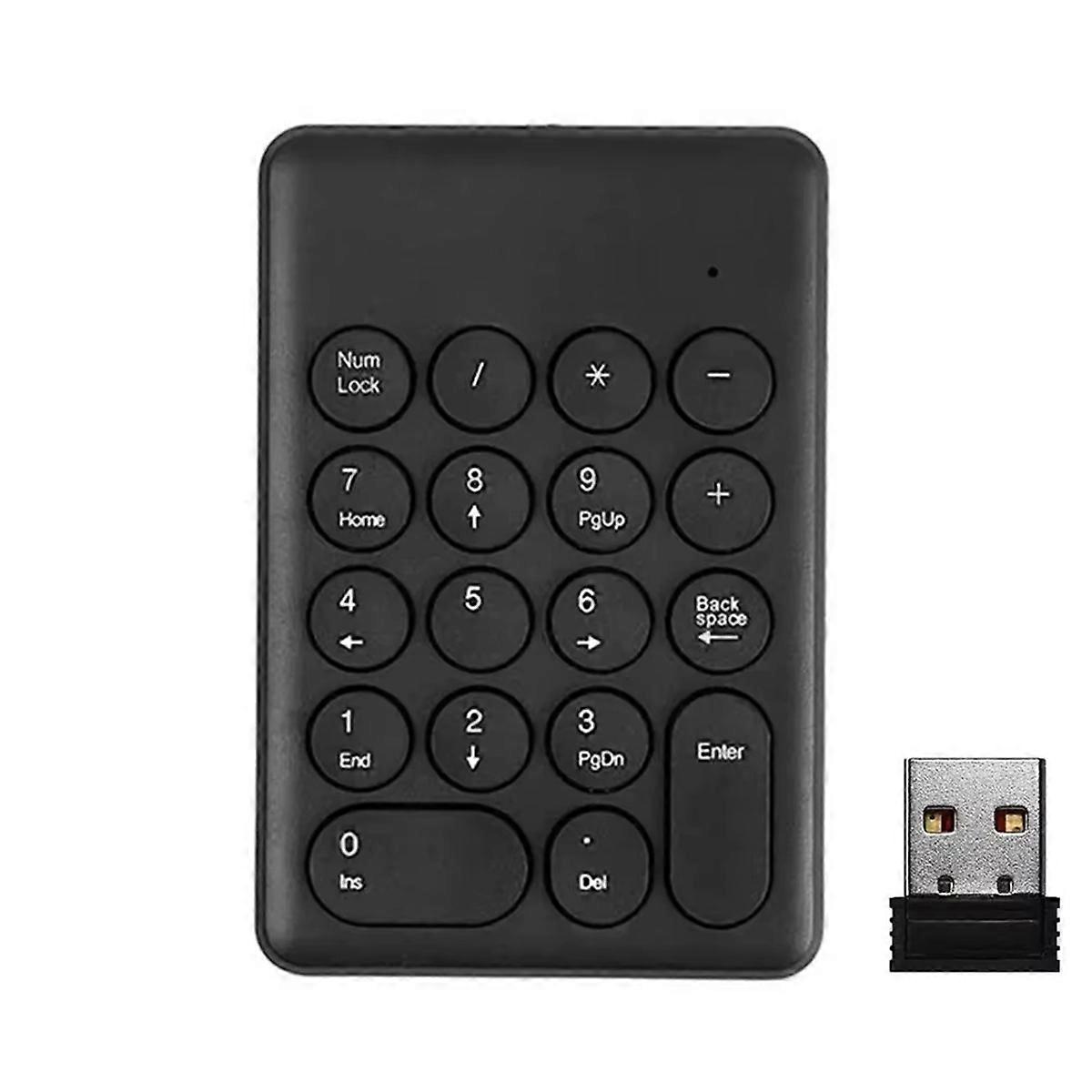 New 2.4G Wireless Digital Keyboard USB 18Keys Mini Numeric Keypad Numpad Accounting Teller for Laptop Notebook Tablets A
