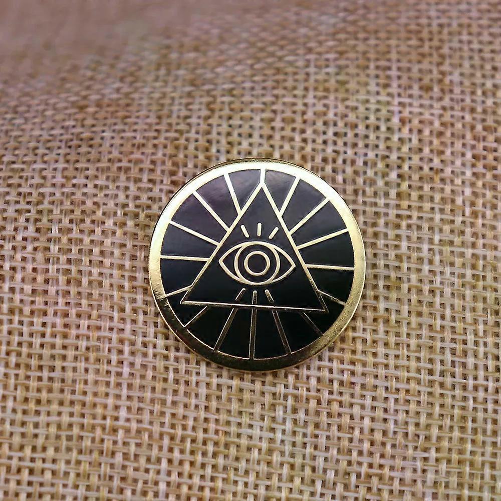 illuminati enamel pin