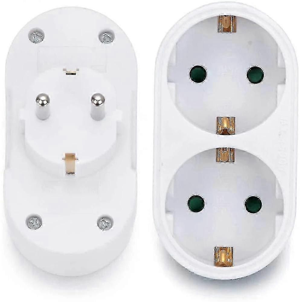 2 Slot Double Plug Multiple Plug Socket Multi Plug Adapter Horizontal T-Good
