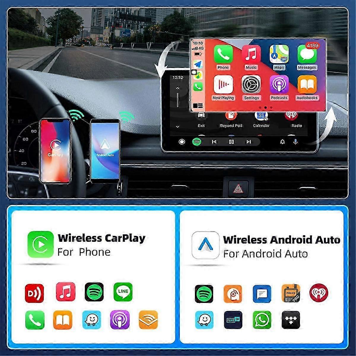 Wireless Android Auto CarPlay Adapter AI Box for All Models
