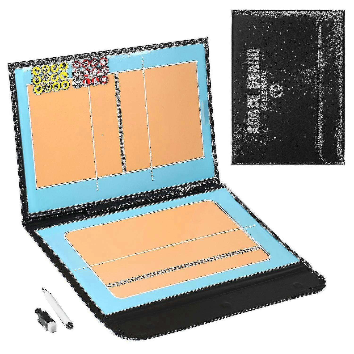 Magnetisches Volleyball-Trainingsbrett faltbar mit Marker und 2-in-1-Stift