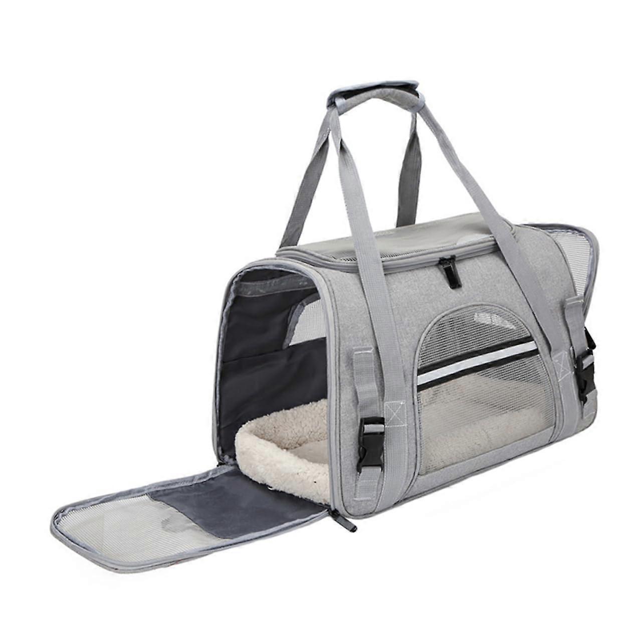 Pet Carrier Airline Compliant Front Carrier for Dogs and Cats, Mesh Portable Travel Bag, Medium Size, Lightweight Design