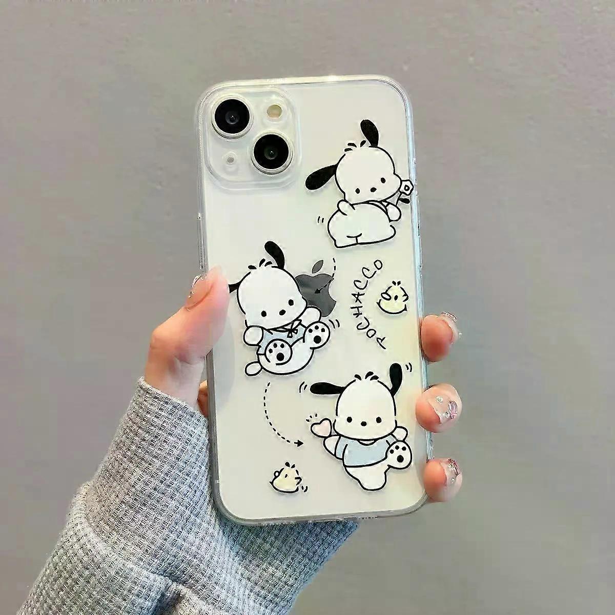 Pochacco Goodluck Honey Cartoon Phone Case Cute Cover for iPhone 16 15 14 13 12 11 Pro Max XR XS Max 7 8 Plus MINI Y2K Kawaii