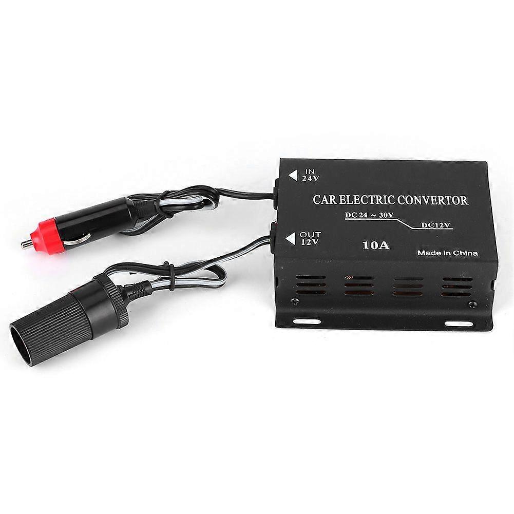 10A 24V to 12V Voltage Converter Car Power Supply Step‑Down Transformer Universal for RVs Truck Yacht