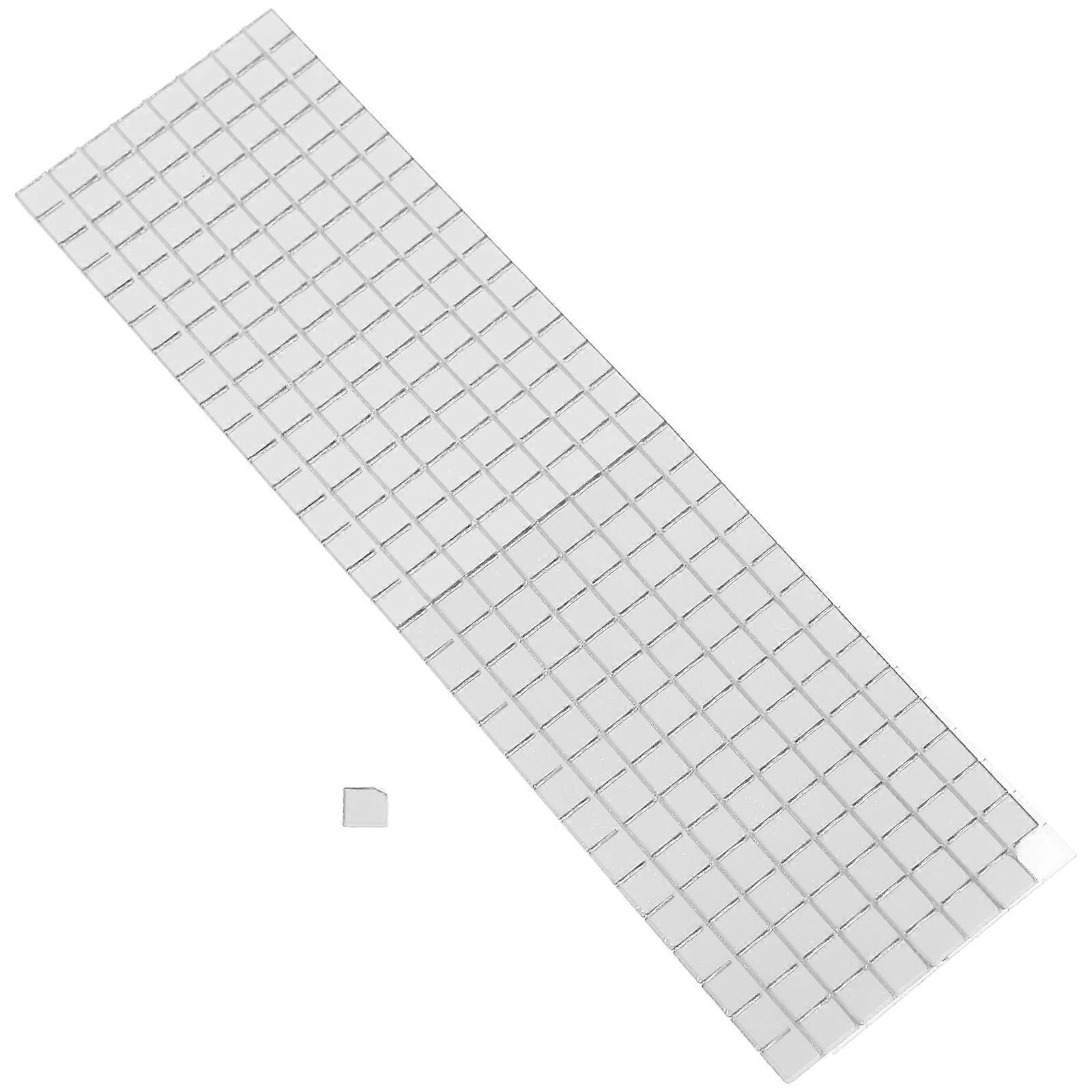 Silver Mosaic Mirror Tiles Stickers for Rolls Self Adhesive Tiles
