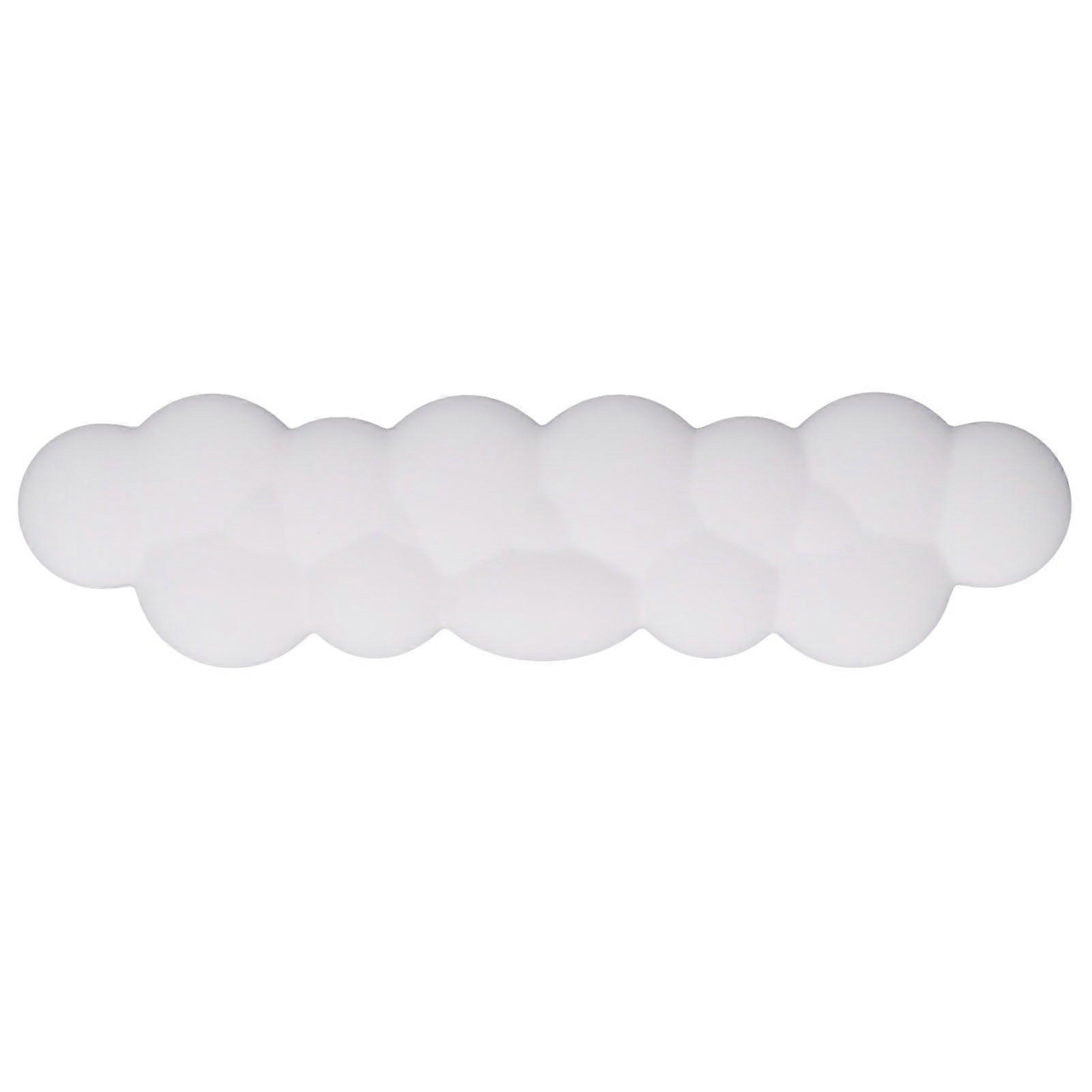 Cloud Keyboard Wrist Rest Smoothly PU Leather Keyboard Palm Rest Skid Resistant Ergonomic Wrist Pad for Gaming Typing White