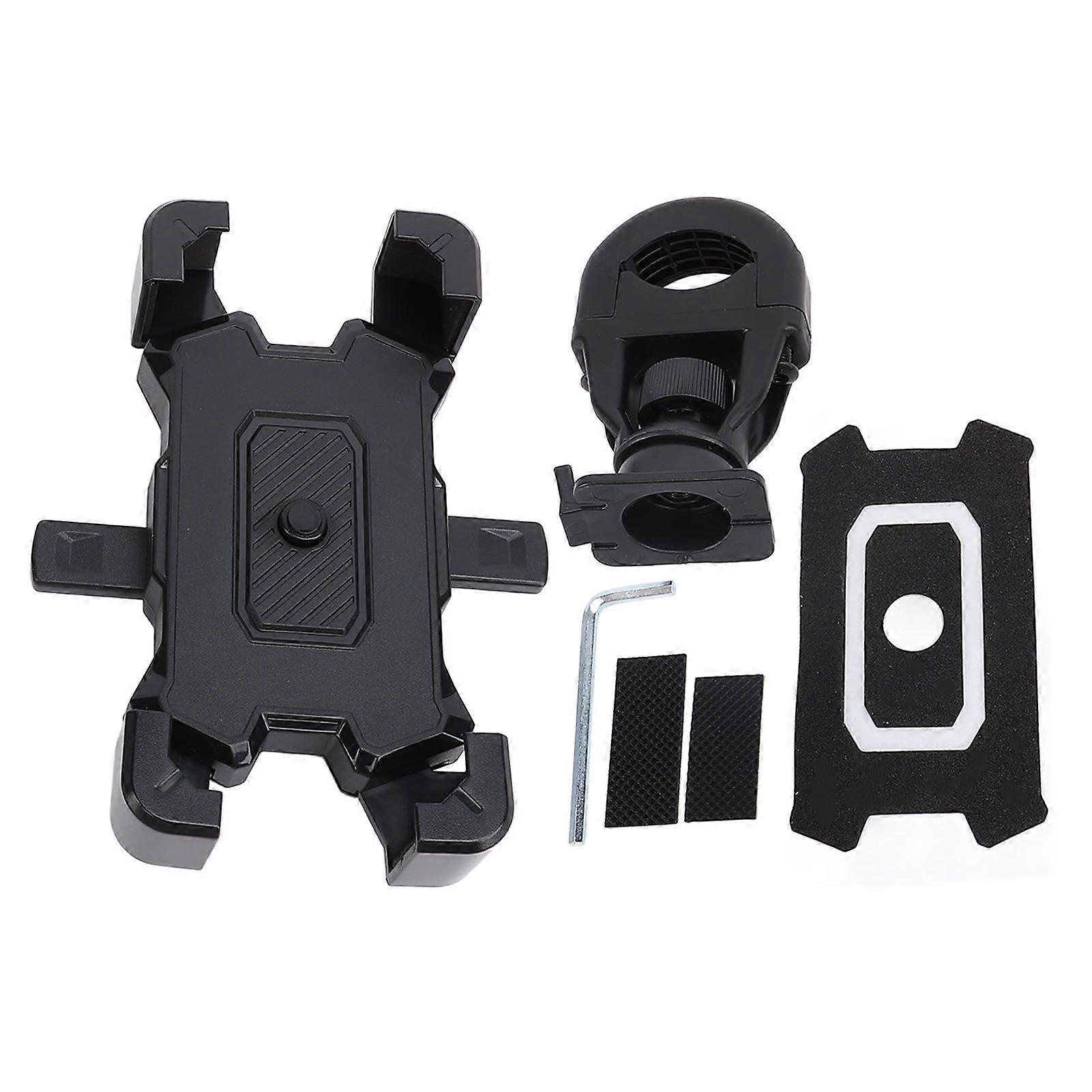 Motorcycle Phone Mount Shock Absorbing 360 Degree Rotatable Motorcycle Cell Phone Holder for Electric Bike Handlebar Black