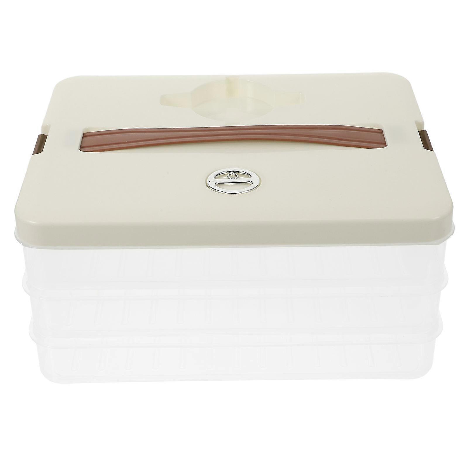Dumpling Holder Fridge Organizer Freezer Organization Preservation Reusable PP 11.59X8.84X5.70in 1Pcs