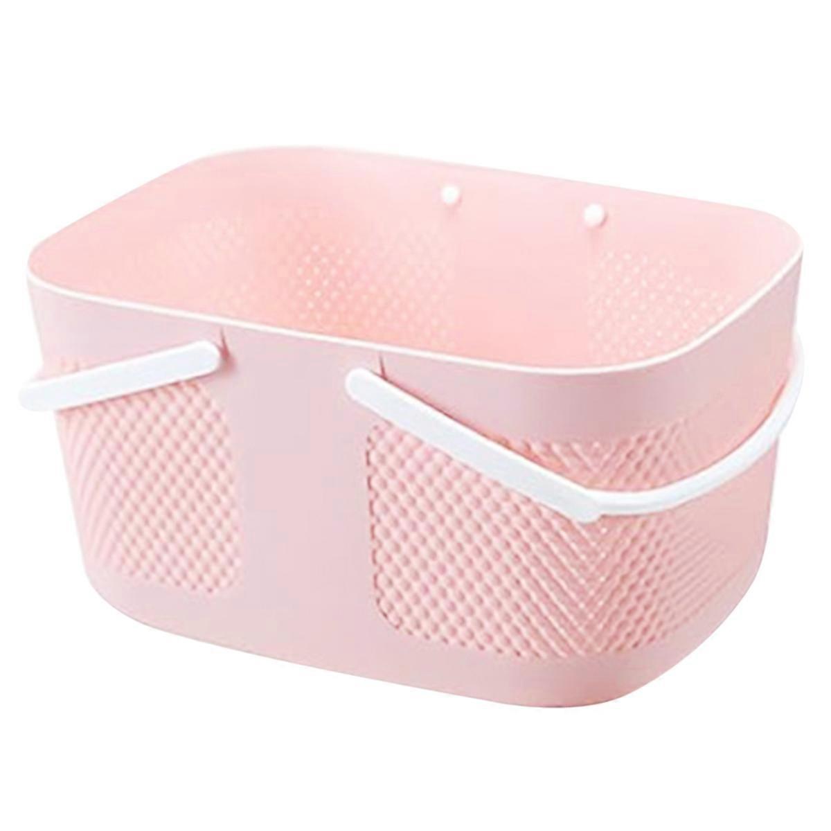 Shower Basket, Large Capacity Thickened Plastic Organizer Storage Tote with Handles Drainage Toilet