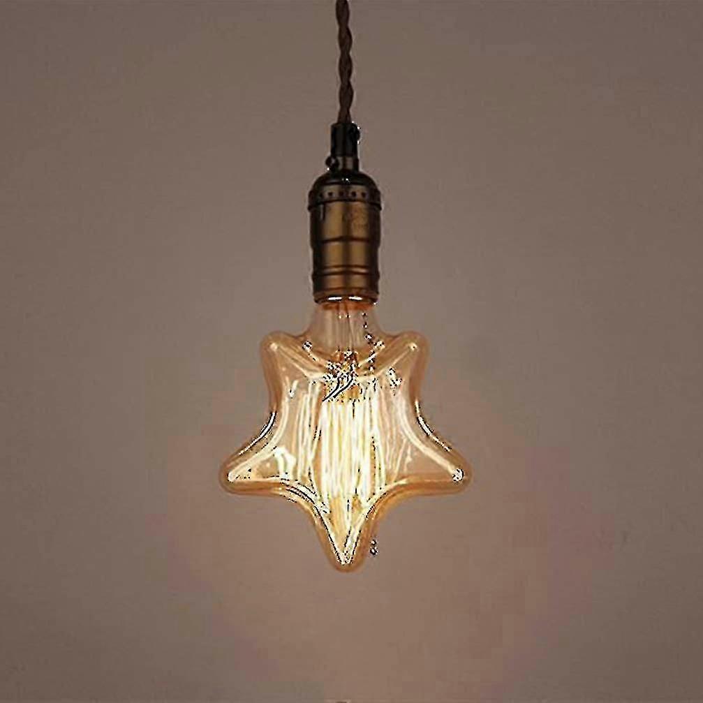 Edison Lamp Retro Incandescent E27 In Star Shape (2700k Warm White)