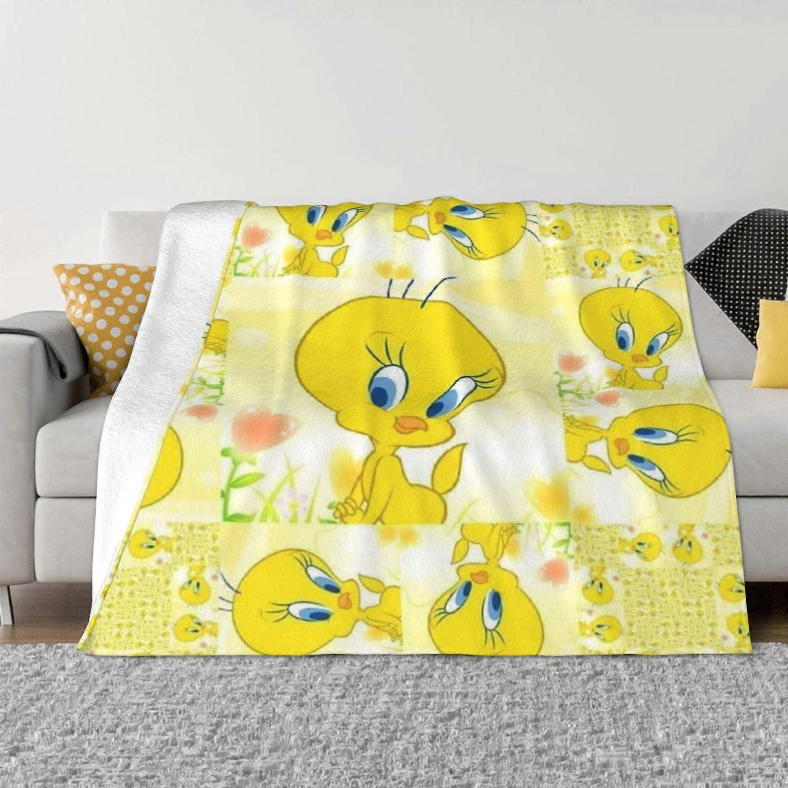 n593 TweetyBird Teppe Super Soft Throw Teppe, Varme Lette Plysj Tepper ju593
