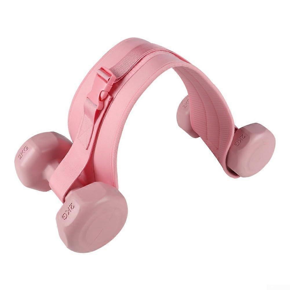 Dumbbell Hip Thrust Belt Adjustable for Home Fitness Pink Training Accessory