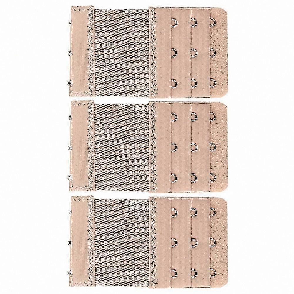 3-Pack Bra Extender Straps with 3 Hooks and Rows for Women, 5.6x9.7cm Extension