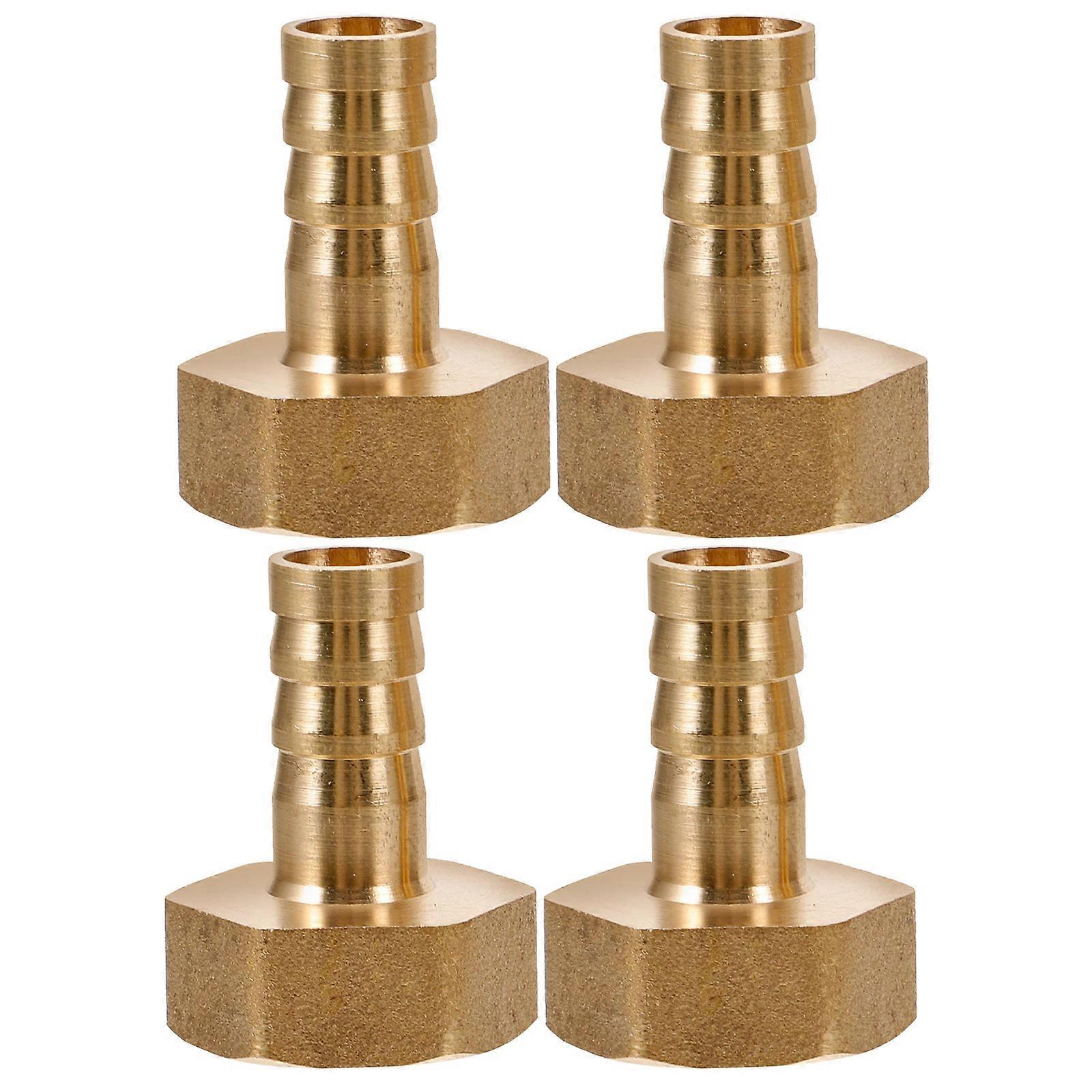Gas Hose Nozzle Brass Adapter for Air Pipe Connection 4Pcs Durable Fitting