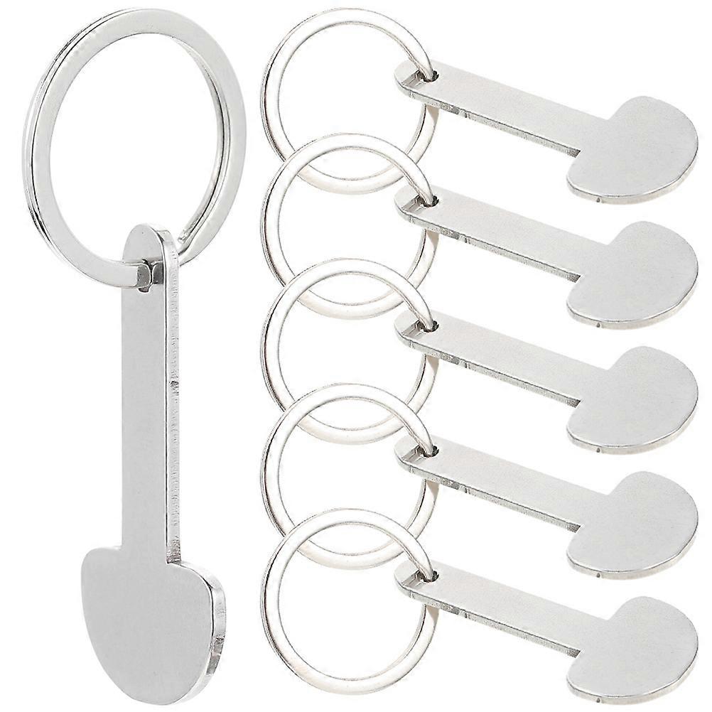 Silver Trolley Token Keyrings Shopping Cart Token for Daily Use 6Pcs