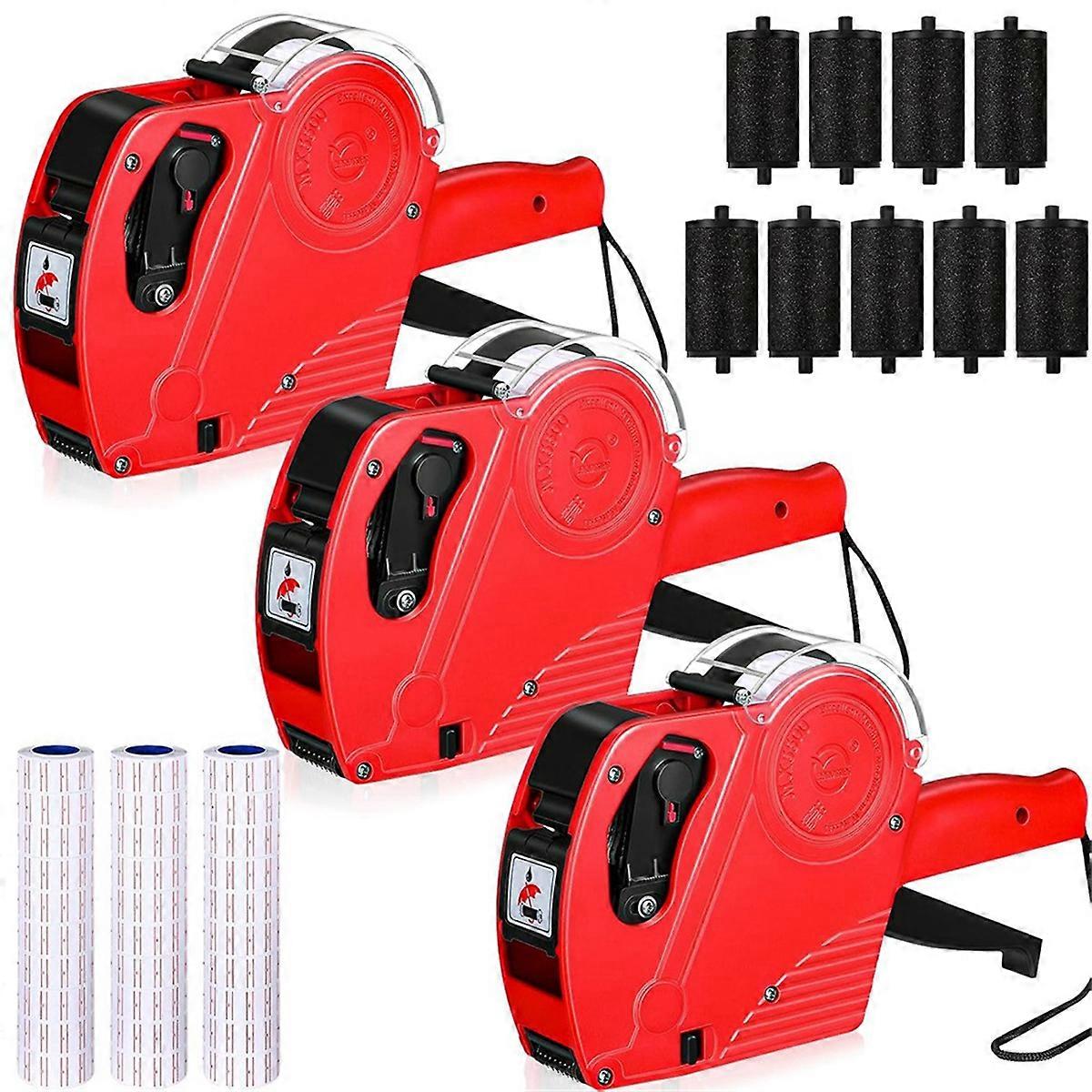 3 Pack 8 Digits Price Tag- Pricing- Label Pricing- Kit Red