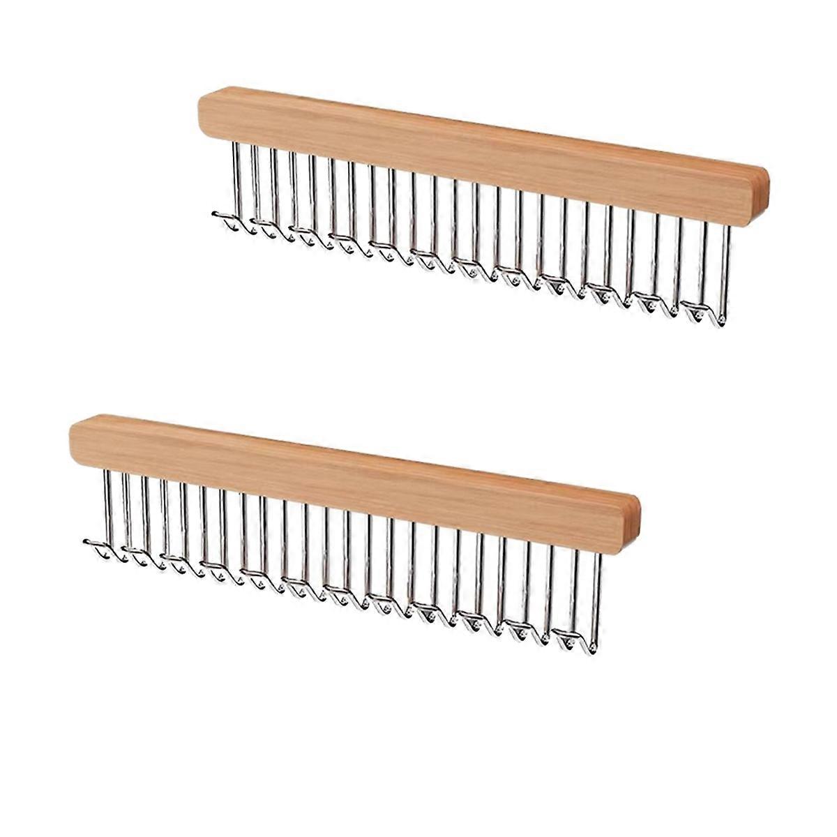 2 Pack 16.2 Inch Valet Rods for Closets,Bra Hanger,Belt Rack for Closet Slide Out, Extendable and Pull-Out Wardrobe Pole