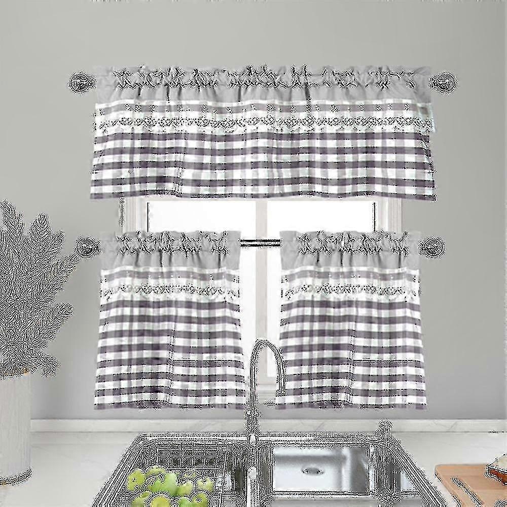 Luxury Cafe Kitchen Curtains Valance Topper Drapes Decor Window A JKW