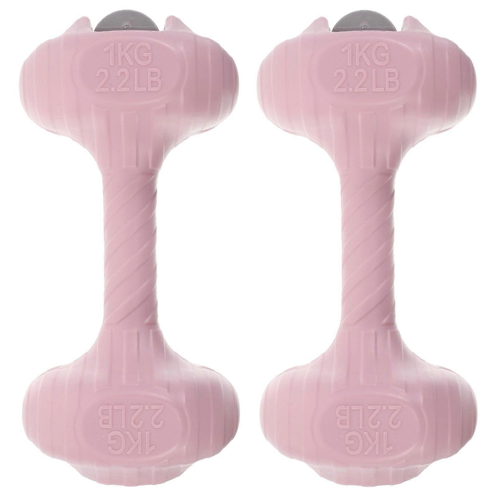 2Pcs Water Aerobics Dumbbells: 1kg Adjustable Fillable Aquatic Exercise Weights - Non-Slip Soft Dumbbells for Women - Portable Water Filled Weights