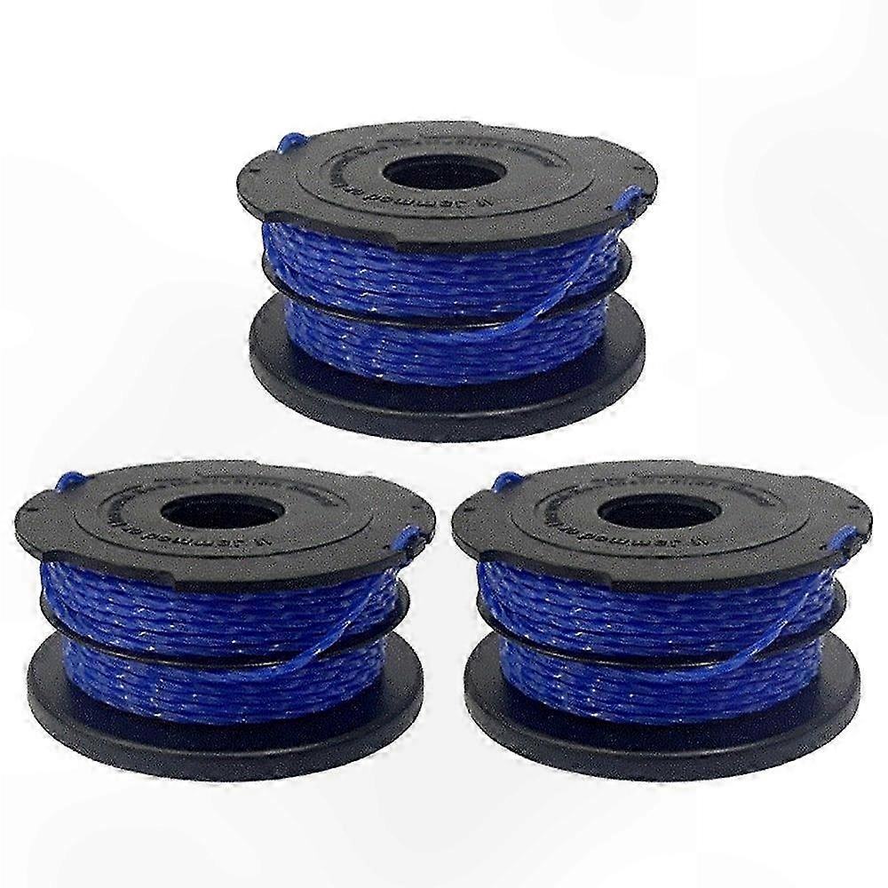 3-Pack Nylon Wire Spools for Grass Trimmers and Lawn Edging Tools A6441 Replacement