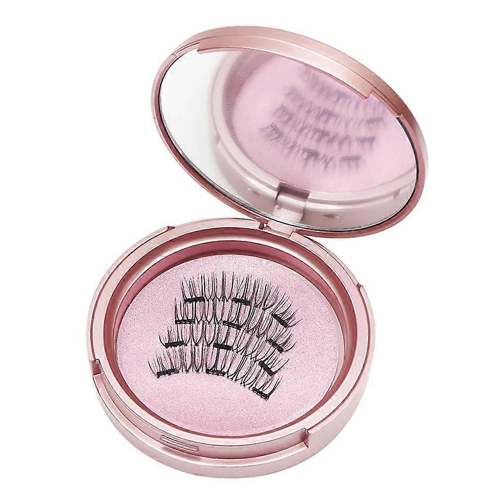 Magnet False Eyelashes, Glue-Free Eyelashes, 4 Pieces, Magnetic Eyelashes Without Clips