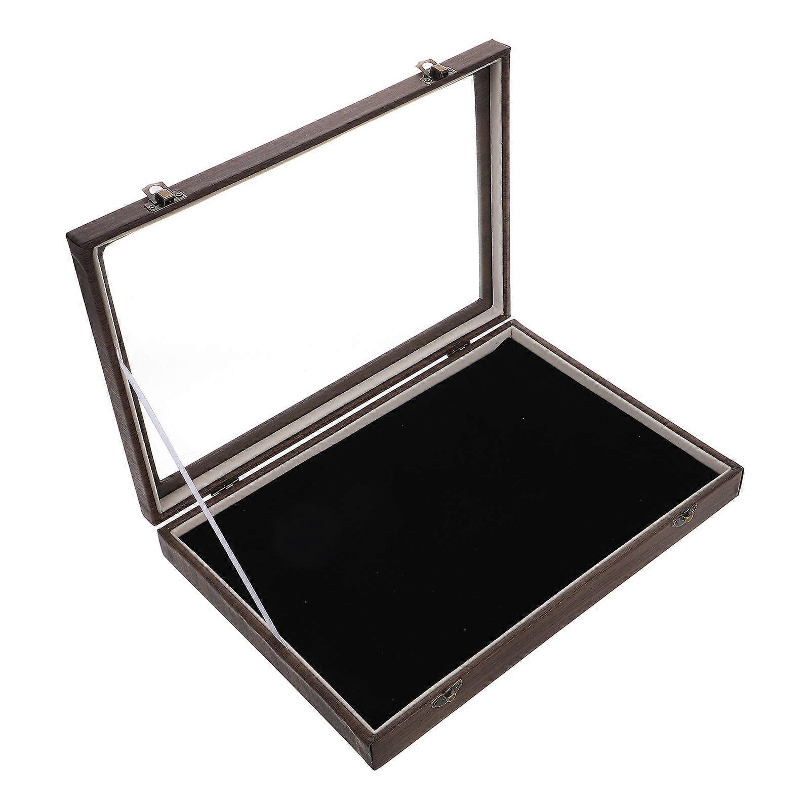 Display Case Large Capacity for Storage 2Pcs Transparent Lid Pin Collection Box