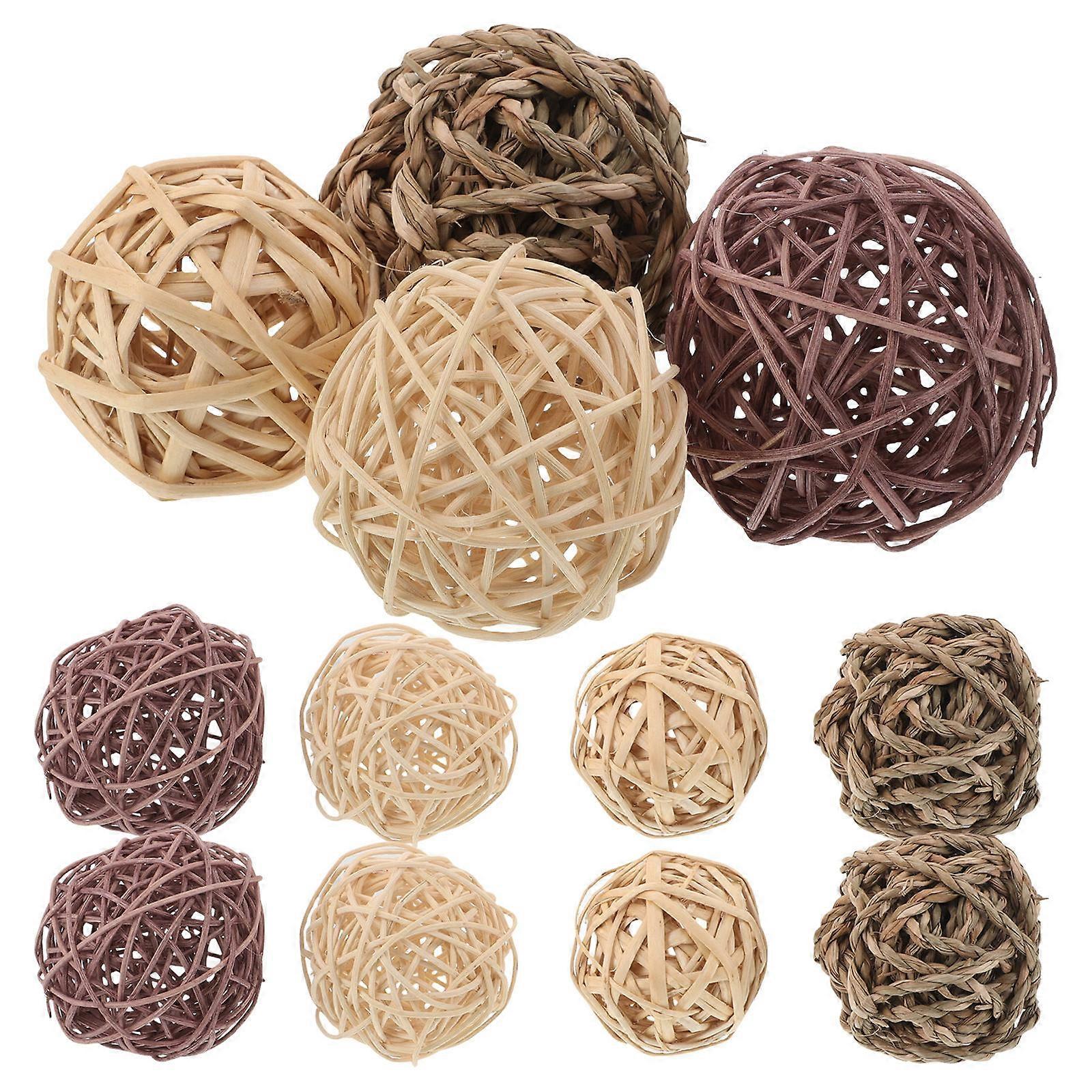 Willow Balls Rattan Chew Balls for Rabbit Teeth Grinding 100Pcs Toys