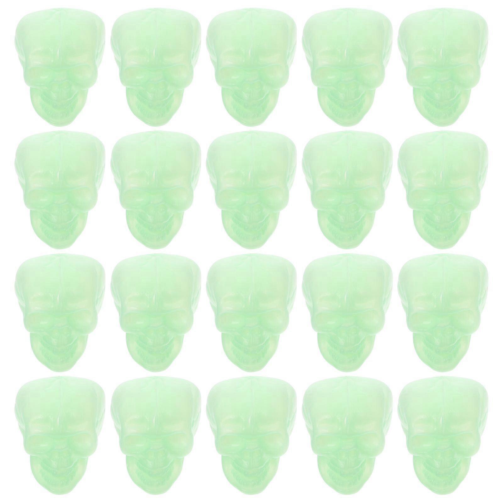 20Pcs Halloween Skull Model Small Plastic Skeleton Head Decor Simulation Skull Decor