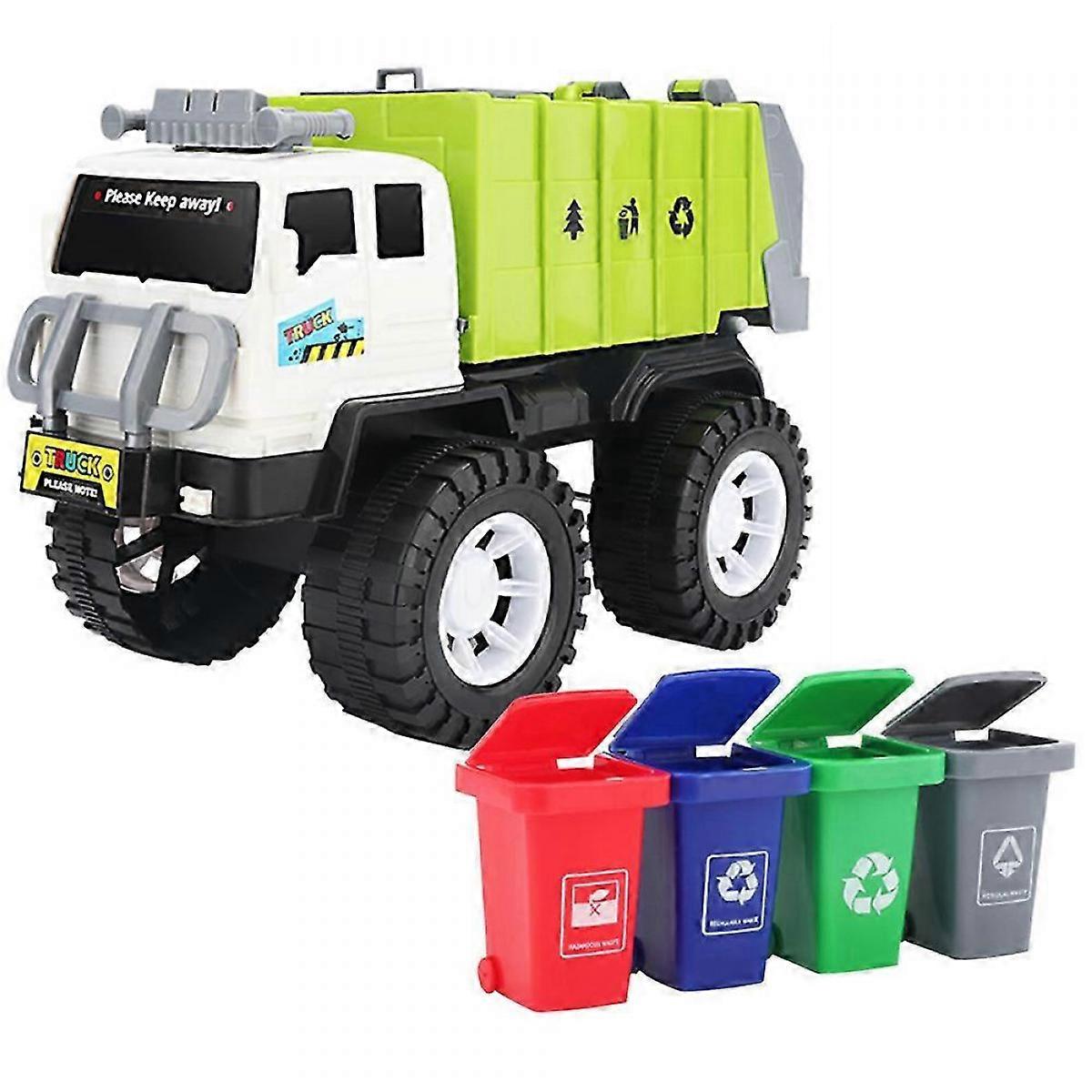 Toys for Boys 3+ Years Old - Large Garbage Truck Toys for Boys, Realistic Trash Truck with Trash Can Lifter and Dumping Function