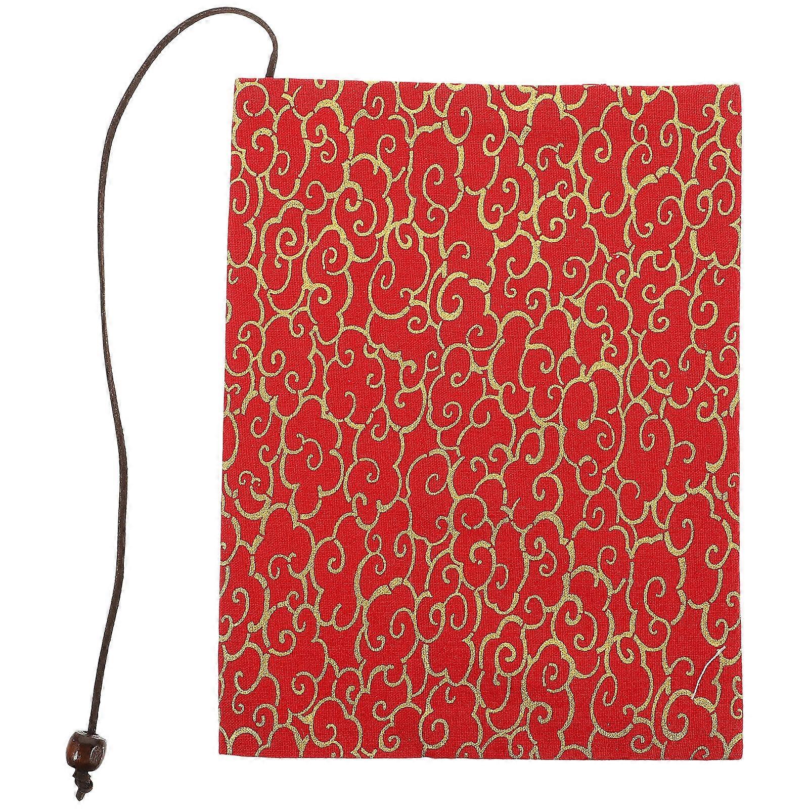 Red Cloth Book Cover for Library Use Offering Edge Protection and Privacy in School Settings 21x16x0.3cm 2Pcs
